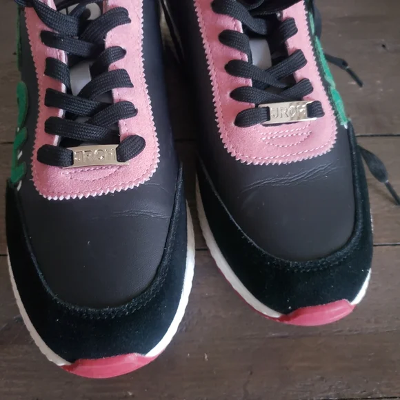 John Richmond Lace Up Leather Logo Tennis Shoe size 39 / US 8 NEW - Picture 5 of 9